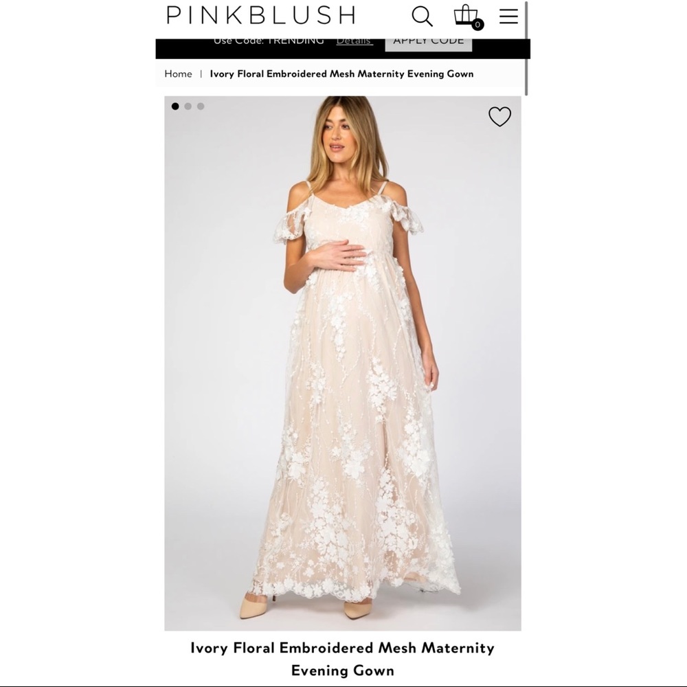 Pinkblush Ivory Maternity Gown